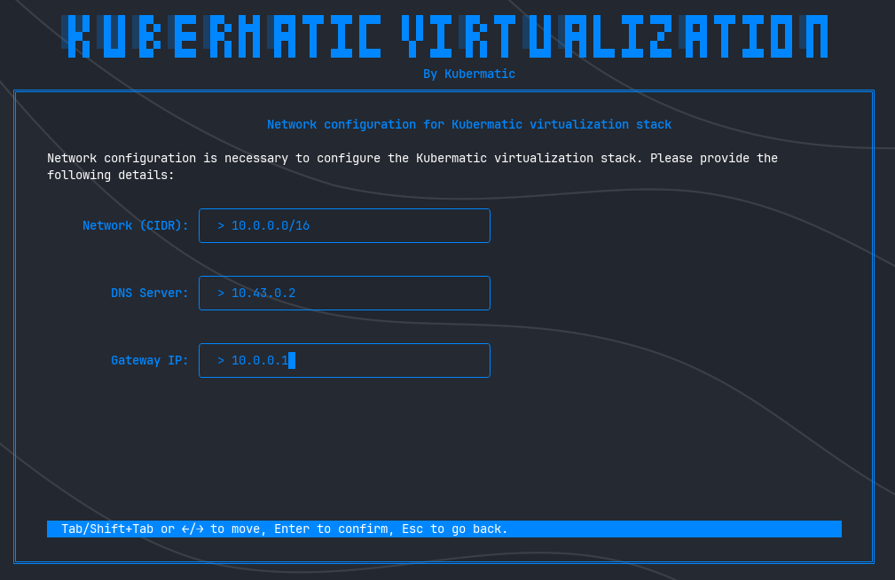 Kubermatic Virtualization Network Configuration